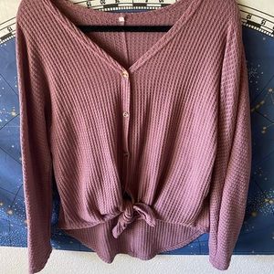 3/$30 💓 Desert Rose Pink Tie Shirt